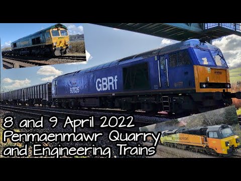 Prestatyn / Rhyl 8&9.04.2022 - Penmaenmawr Quarry and Engineers Trains GBRf Colas Freightliner