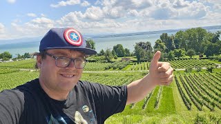 Hagnau am Bodensee der Seeblick auf den Parkplatz mit Aussichtspunkt