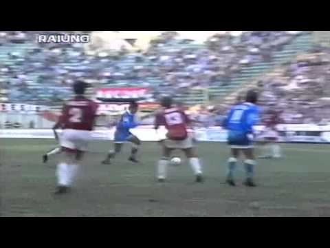 Serie A 1996-1997, day 06 Milan - Napoli 3-1 (2 Weah, A.Cruz, R.Baggio)