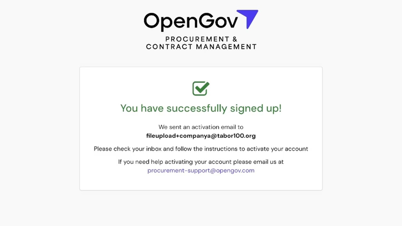 Registering an Account on OpenGov Procurement