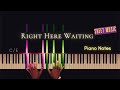 "Right Here Waiting" • Richard Marx (Piano Cover) + Chords + Sheet Music