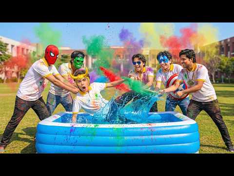 Holi par Avengers ne loki ko colour tub me fek diya 🤣🤣