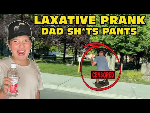 Kid Puts Laxatives In Dad's Drink - Dad SHITTS HIS PANTS ON SIDE OF ROAD!