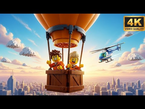 LEGO City Prison Break: Escaping via Hot Air Balloon 🎈⛓️