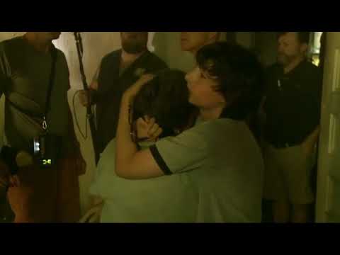 Jack Dylan Grazer and Finn Wolfhard Hugs On Set Of IT