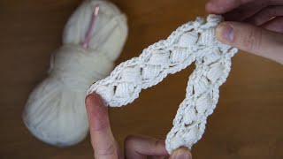 Very easy crochet bag handle, belt, cord knitting pattern