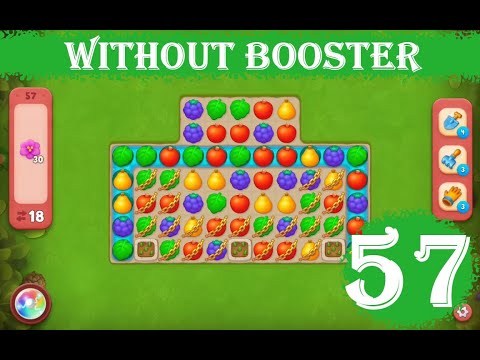 Gardenscapes Level 57 - [18 moves] [2023] [HD] solution of Level 57 Gardenscapes [No Boosters]