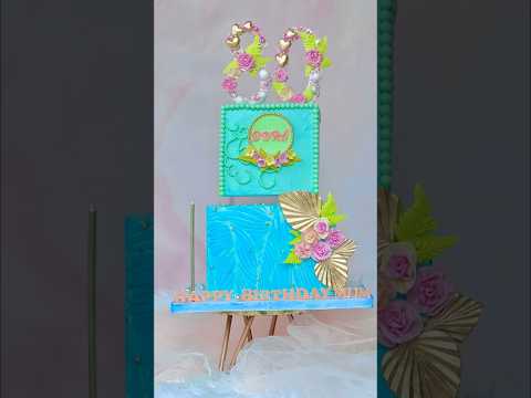 How I decorated a 80th birthday cake #cakedecorating #shortsfeed #cake #birthdaycake #cakeinspo