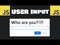 How To Accept JavaScript USER INPUT In 5 Minutes