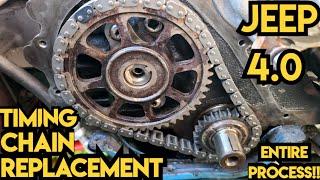 Jeep Grand Cherokee 4.0 Timing Chain Replacement ( 1999 - 2004 ) | WJ XJ TJ | HOW TO | STEP BY STEP