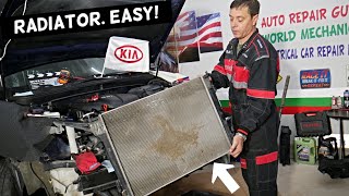KIA OPTIMA RADIATOR REMOVAL REPLACEMENT