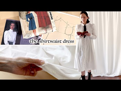 Sewing An 1890s Meets 1980s Victorian Shirtwaist Dress (and studying true Edwardian sewing methods)