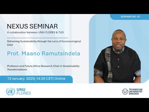 Nexus Seminar N.81: Reframing Sustainability through the Lens of Socioecological Debt