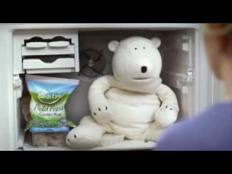 New Birds Eye Peas Advert featuring the Polar Bear  - We're Only Content with 100%