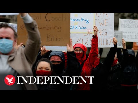 West End theatre workers stage flashmob in Parliament Square