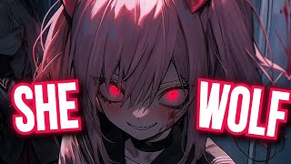 Nightcore - She Wolf (Falling to Pieces) - (Lyrics) - Sped Up / David Guetta & Sia & YES YES