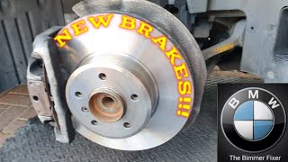 How to Change Front Brake Rotors/Disc's and Pads BMW 525i e60/e61