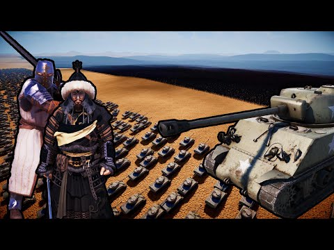 15 MILLION MONGOLIAN SOLDIERS + 5 MILLION HEAVY KNIGHTS vs 10,000 SHERMAN TANKS | UEBS 2