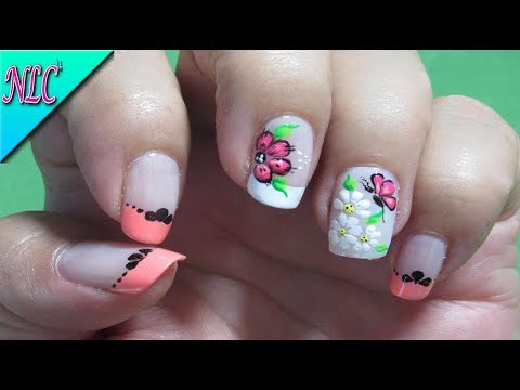 DECORACION De UÑAS MARIPOSAS Y FLORES♥ – Como Pintar MARIPOSAS – BUTTERFLY Nail Art ART – NLC