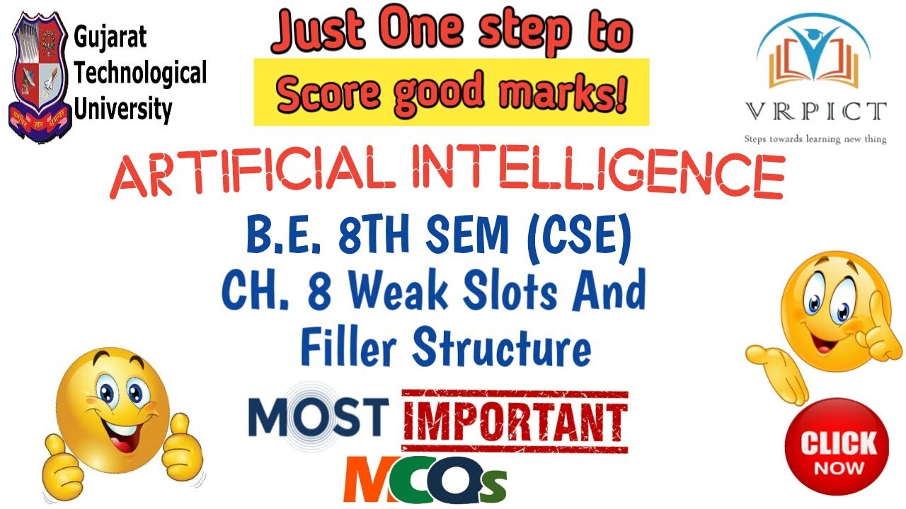 Artificial Intelligence MCQS | GTU Exam | CH-8 Weak slots and Filler Structure | IMP. Questions
