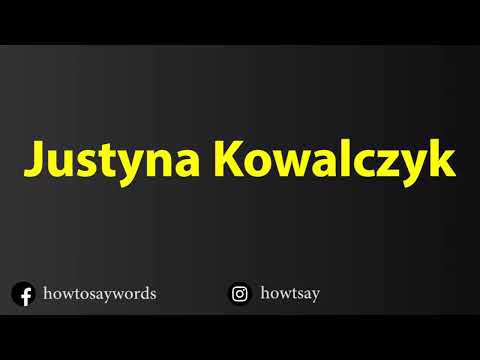 How To Pronounce Justyna Kowalczyk