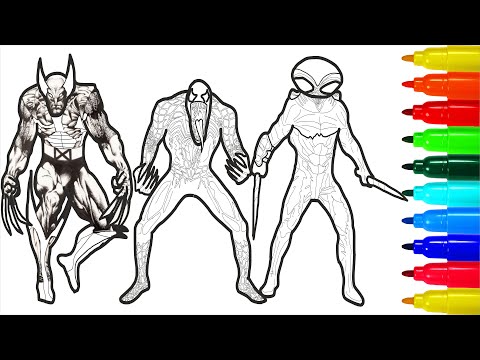 Wolverine Venom Black Manta Coloring Pages | Coloring Pages With Colored Markers Coloring Pages