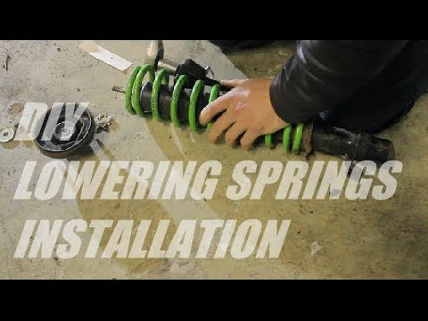 How to install lowering springs on original shocks