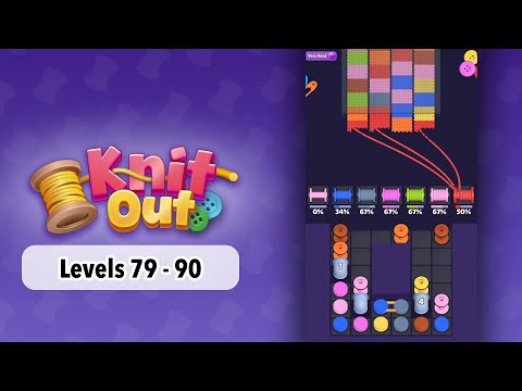 Knit Out Gameplay | Levels 79–90 | Hard Puzzles & No Boosters Solutions - YouTube