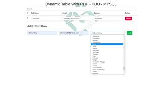 Dynamic Table in PHP MYSQL | Web Development open source project