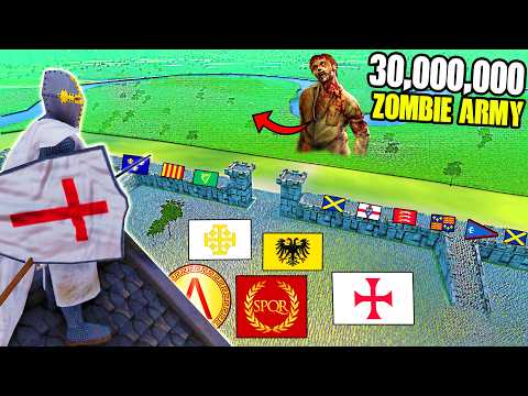 Can All Medieval Army CASTLE WALLS hold VS 30,000,000 ZOMBIE ARMY INVASION! - UEBS 2