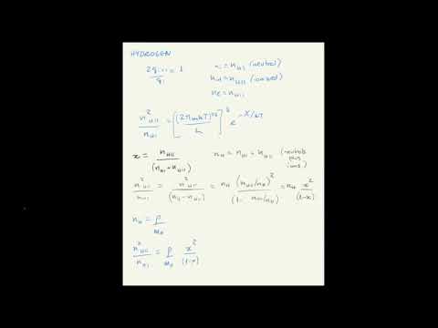 ASTR 503 - Class 18 - Video 5 - Saha equation applied to hydrogen: Balmer lines