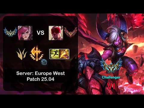 Vi Jungle vs Lee Sin - EUW Challenger - Patch 25.04