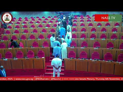 LIVE SENATE PLENARY THURSDAY, 6TH  0F NOVEMBER 2025.