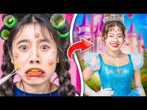 ¡Cómo Convertirse En Un Princesa Disney! ¡Cambio De Look Extremo! De Pobre Baby Doll A Princesa