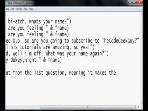 Thecodegeekguy Tutorial How To Make A Chatbox Using Visual Basic Script Vbs
