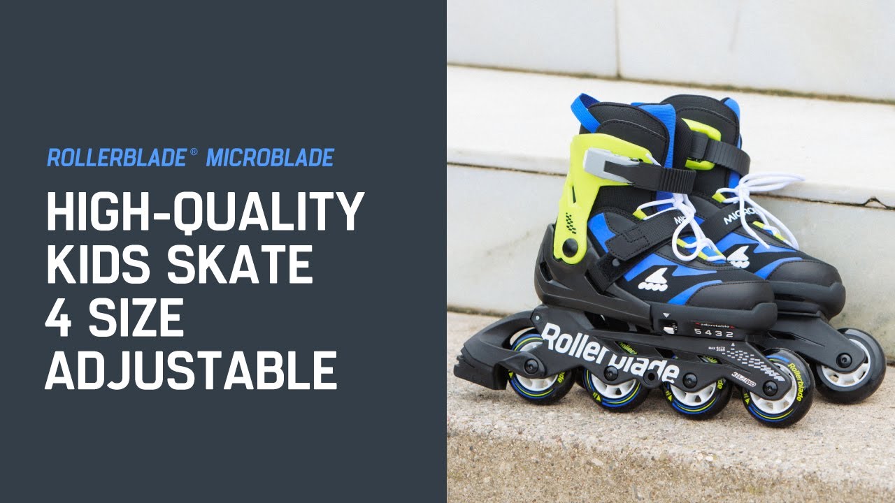 ROLLERBLADE Inline-Skates Microblade Schwarz/Blau, 36.5-40.5 ROLLERBLADE Inline-Skates Microblade Schwarz/Blau, 36.5-40.5