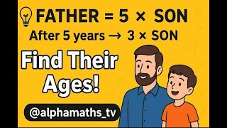 Find Father & Son’s Age | Simple Algebra Word Problem | @alphamaths_tv 📝
