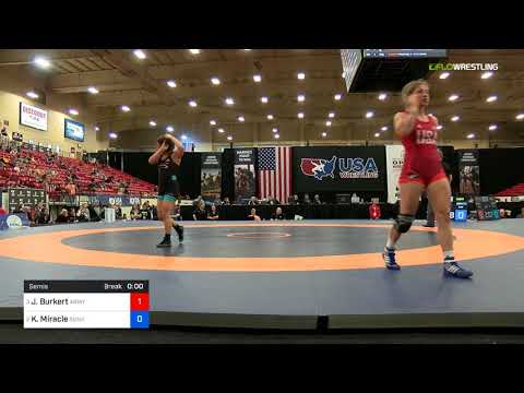 2018 Marine Corps US Open/Senior Women's Freestyle 62 Semis - Jenna Burkert (Army) Vs. Kayla Mirac