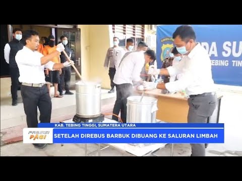 POLRES TEBINGTINGGI MUSNAHKAN BARBUK SABU &amp; EKSTASI