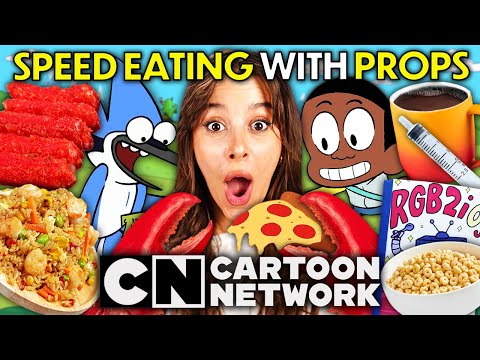 Speed Eating With Props - Cartoon Network (Steven Universe, Regular Show, Dexter's Lab)