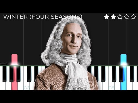 Antonio Vivaldi - Winter 1st Movement from (‘The Four Seasons’) | EASY Piano Tutorial