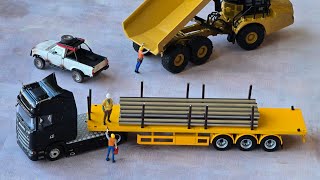Very good Scania Truck, 1/64 scale by Massdi. Trailer NEO with tubes, any good? Let's find out. 