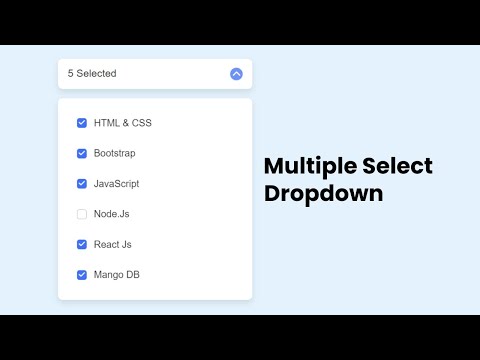 Multiple Select Dropdown With Checkbox Using Html Css And Javascript