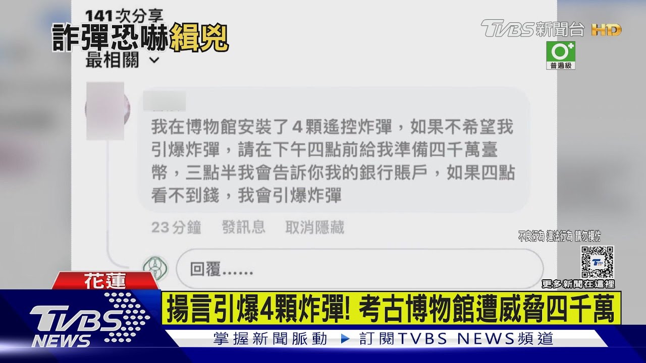 揚言引爆4顆炸彈！　考古博物館遭威脅四千萬