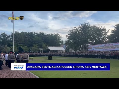KAPOLDA SUMBAR PIMPIN UPACARA SERAH TERIMA JABATAN KAPOLSEK SIPORA KEP  MENTAWAI