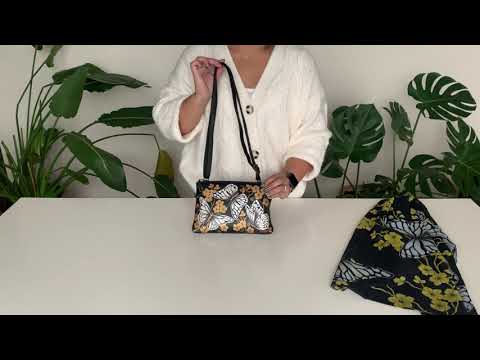 Tour the Perfect Crossbody Bag and Scarf Bundle - Anuschka BUTTERFLY DUSK Crossbody.