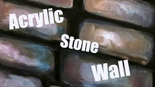 Acrylic Wall Painting Tutorial | Painting a Stone Wall on Canvas | Sloyi Legu
