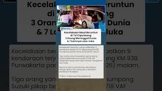 NGERI! Laka Maut Beruntun di Tol Cipularang KM 93, 3 Orang Tewas & 7 Orang Luka-luka