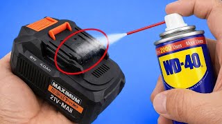 Never Buy Drill Batteries Again! Use WD-40 and Watch What Happens!🔋