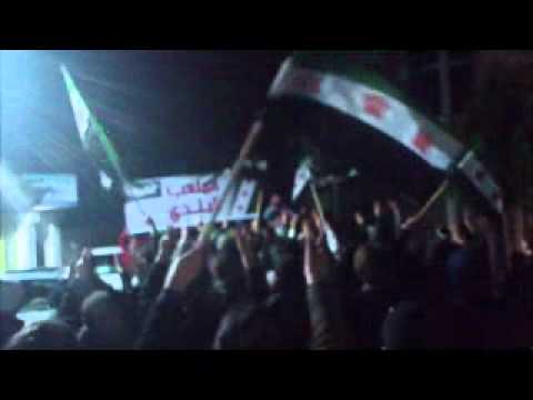 مظاهرة مسائية بقيادة طارق الأسود في حي الملعب البلدي في مدينة حمص